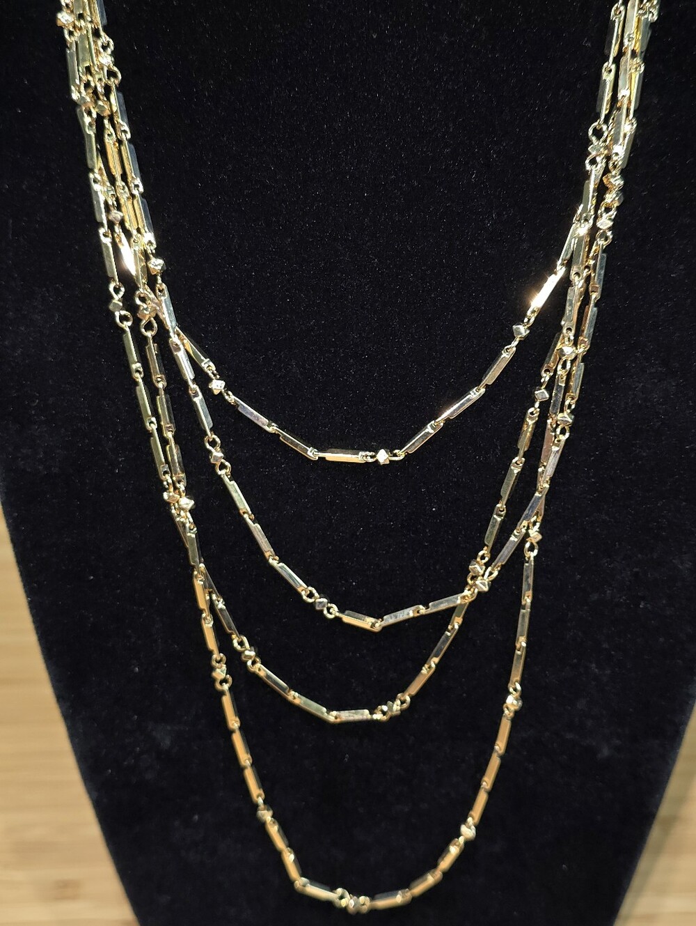 Gold Multi-Strand Women's Necklace - Elegant Layered Chain